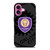 ORLANDO CITY SC MLS BLACK iPhone 16 Plus Case Cover