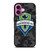 SEATTLE SOUNDERS FC MLS BLACK CAMO iPhone 16 Plus Case Cover