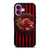 SOUTH CAROLINA GAMECOCKS FOOTBALL FLAG iPhone 16 Plus Case Cover