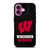 WISCONSIN BADGERS UNIVERSITY FOOTBALL iPhone 16 Plus Case Cover
