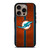 MIAMI DOPHINS NFL METAL STRIPE iPhone 16 Pro Case Cover