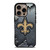 NEW ORLEANS SAINTS BROKEN METAL iPhone 16 Pro Case Cover