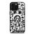 BAPE SHARK LOGO SUPREME BLACK WHITE iPhone 16 Pro Max Case Cover