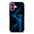 ADIDAS LOGO ABSTRACT BLUE LIGHT iPhone 16 Plus Case Cover