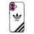 ADIDAS STRIPE BLACK iPhone 16 Plus Case Cover ADIDAS STRIPE BLACK iPhone 16 Plus Case Cover