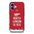 ARSENAL NORTH LONDON IS RED 2 iPhone 16 Plus Case Cover