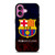 FC BARCELONA LOGO FOOTBALL iPhone 16 Plus Case Cover