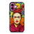 FRIDA KAHLO FLORAL ART iPhone 16 Plus Case Cover
