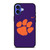 CLEMSON TIGERS SYMBOL NIKE iPhone 16 Case Cover