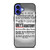 GREY'S ANATOMY QUOTES iPhone 16 Case Cover