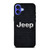 JEEP BLACK METAL LOGO iPhone 16 Case Cover