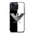 EMPORIO ARMANI WHITE BLACK iPhone 15 Pro Max Case Cover