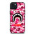CAMO BATHING APE SUPREME PINK iPhone 15 Plus Case Cover