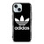 ADIDAS TREFOIL ROUND BLACK iPhone 15 Case Cover