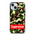 CAMO BAPE SUPREME iPhone 15 Case Cover