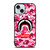 CAMO BATHING APE SUPREME PINK iPhone 15 Case Cover