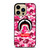 CAMO BATHING APE SUPREME PINK iPhone 14 Pro Max Case Cover