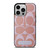 COACH NEW YORK PINK PATTERN iPhone 14 Pro Case Cover
