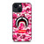 CAMO BATHING APE SUPREME PINK iPhone 14 Plus Case Cover
