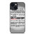 GREY'S ANATOMY QUOTES iPhone 14 Plus Case Cover
