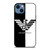 EMPORIO ARMANI WHITE BLACK iPhone 14 Case Cover
