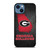 GEORGIA BULLDOGS SYMBOL METAL iPhone 14 Case Cover