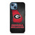GEORGIA BULLDOGS SYMBOL METAL iPhone 13 Case Cover