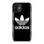 ADIDAS TREFOIL ROUND BLACK iPhone 12 Mini Case Cover