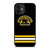 BOSTON BRUINS LOGO STRIPED iPhone 12 Mini Case Cover