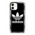 ADIDAS TREFOIL ROUND BLACK iPhone 12 Case Cover