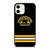 BOSTON BRUINS LOGO STRIPED iPhone 12 Case Cover