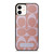 COACH NEW YORK PINK PATTERN iPhone 12 Case Cover