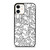 KEITH HARING BLACK WHITE iPhone 12 Case Cover
