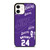 KOBER BRYANT LAKERS NIKE PURPLE iPhone 12 Case Cover