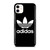 ADIDAS TREFOIL ROUND BLACK iPhone 11 Case Cover