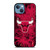 CHICAGO BULLS BASKETBALL NBA FIRE iPhone 13 Case Cover