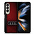 AUDI CAR RED LEATHER Samsung Galaxy Z Fold 4 Case Cover