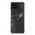 LACOSTE CROCODILE ALL BLACK Samsung Galaxy Z Flip 4 Case Cover