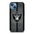 LAS VEGAS RAIDERS NFL METAL STRIPE iPhone 13 Case Cover