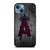 LOS ANGELES ANGELS BASEBALL MLB WOOD LOGO iPhone 13 Case Cover