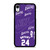 KOBER BRYANT LAKERS NIKE PURPLE iPhone XR Case Cover KOBER BRYANT LAKERS NIKE PURPLE iPhone XR Case Cover