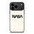 NASA LOGO WHITEI CON iPhone 17 Pro Max Case Cover