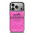 HERMES PARIS PINK LEATHER iPhone 17 Pro Case Cover