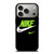 NIKE SWOOSH GREEN iPhone 17 Pro Case Cover