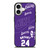 KOBER BRYANT LAKERS NIKE PURPLE iPhone 17 Case Cover