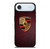 PORSCHE CAR LOGO ON RED LEATHER iPhone Air Case Cover