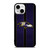 BALTIMORE RAVENS NFL METAL STRIPE iPhone 13 Mini Case Cover
