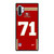 SAN FRANCISCO 49ERS TRENT WILLIAMS 71 NFL NIKE Samsung Galaxy Note 10 Plus Case Cover