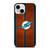 MIAMI DOPHINS NFL METAL STRIPE iPhone 13 Mini Case Cover