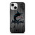 MIAMI MARLINS BASEBALL MLB WOOD LOGO iPhone 13 Mini Case Cover